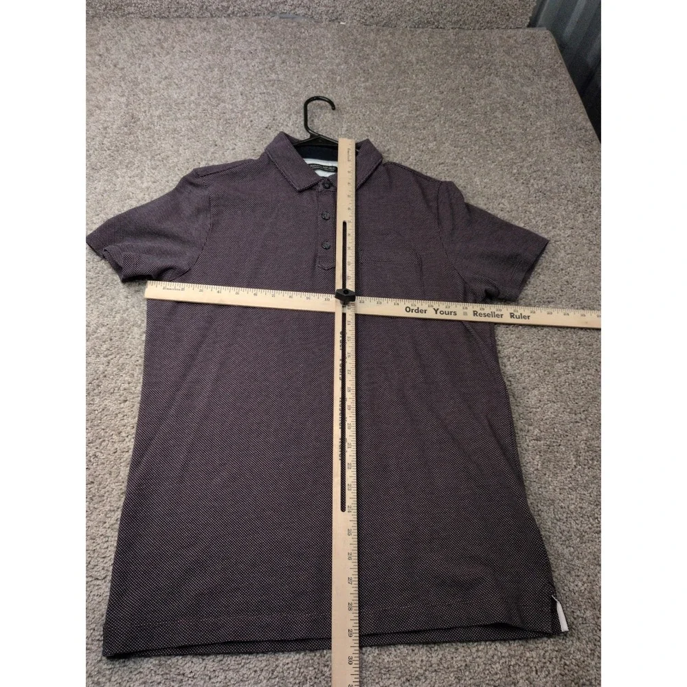 Banana Republic Mens Performance Pique Polo Shirt Burgundy Navy Medium 320840-01